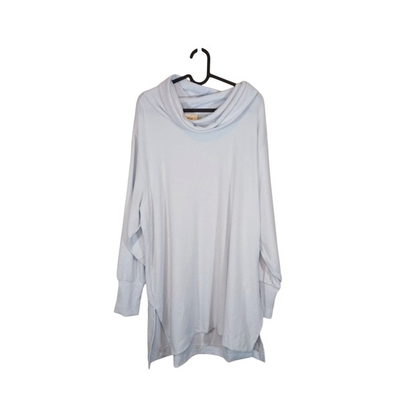 Anthropologie Sweaters - Maeve Anthropologie NWT 1X Blue Cowl Neck Tunic Sweater Oversized